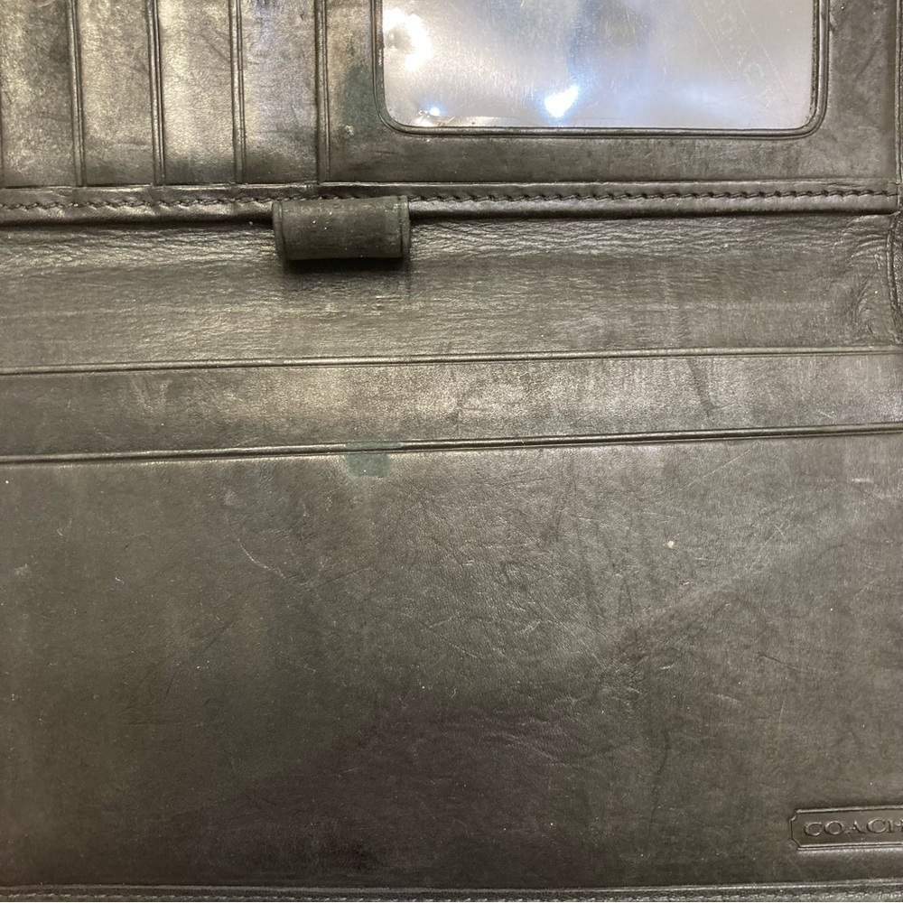 Coach vintage black leather clutch wallet - Picture 11 of 14